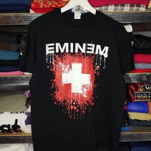 Eminem Big Logo Blood Dye Y2k T-shirt